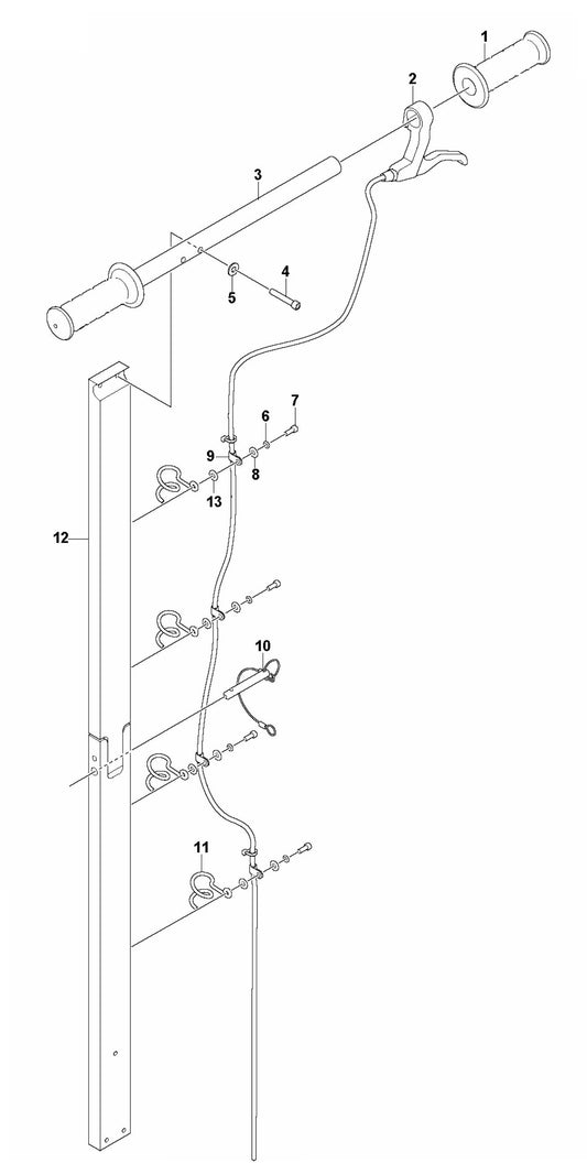 Soff Cut 150 E Handle Assembly Parts by Husqvarna