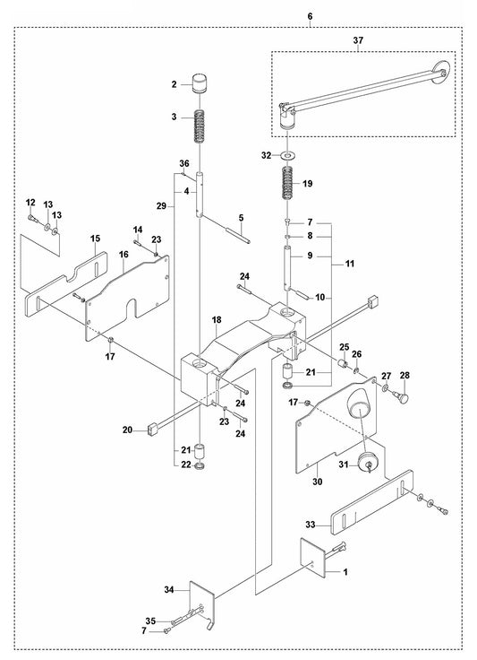 Soff Cut 150 E Blade Block Assembly Parts by Husqvarna
