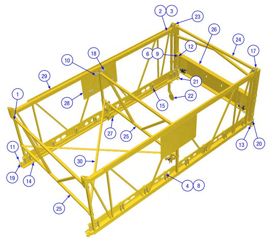 BDF6048B 12’ Idle Frame Assembly Parts by Allen Engineering