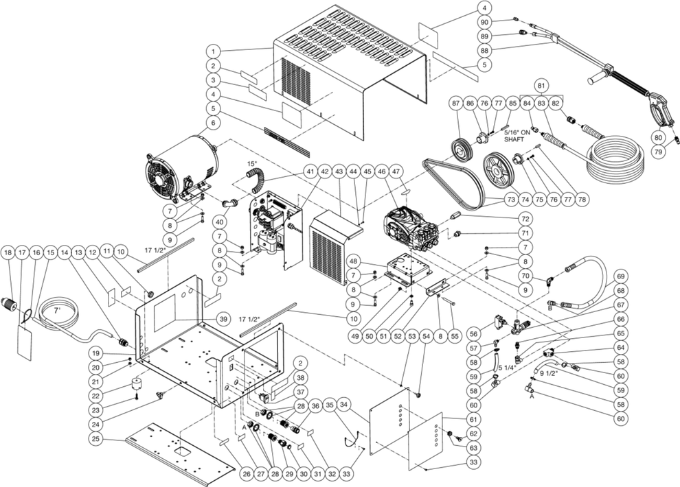 CW-3005-SME3 (sn:0-99999999) Frame Assembly Parts By Mi-T-M