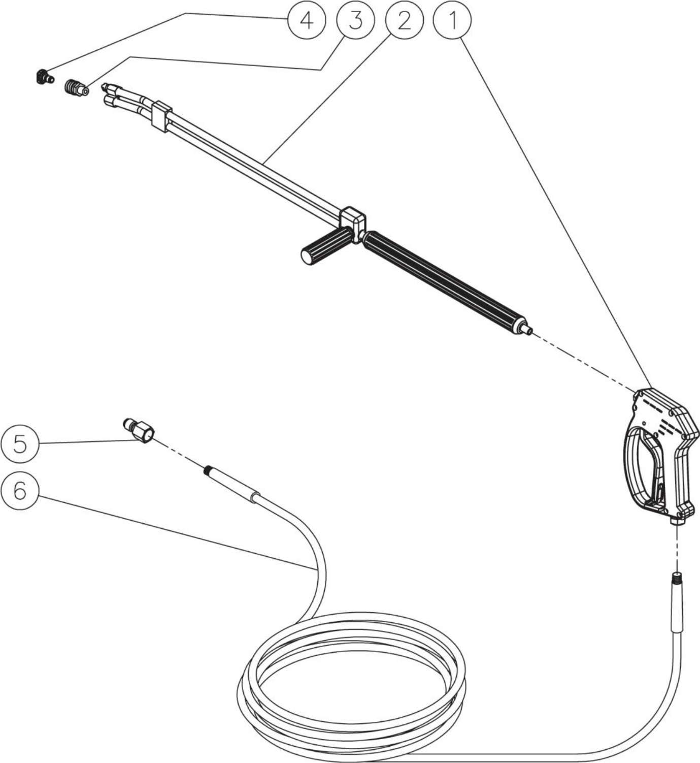 HDB Series Gun/Wand/Hose Assembly Parts By Mi-T-M