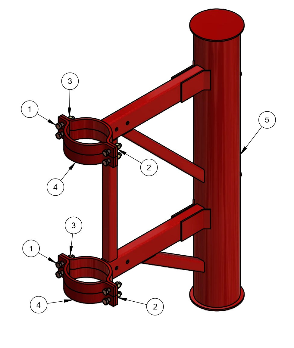 BDF6048B 6” Jack Swing Out (for Rigid Brkt Only)Assembly Parts by Allen Engineering