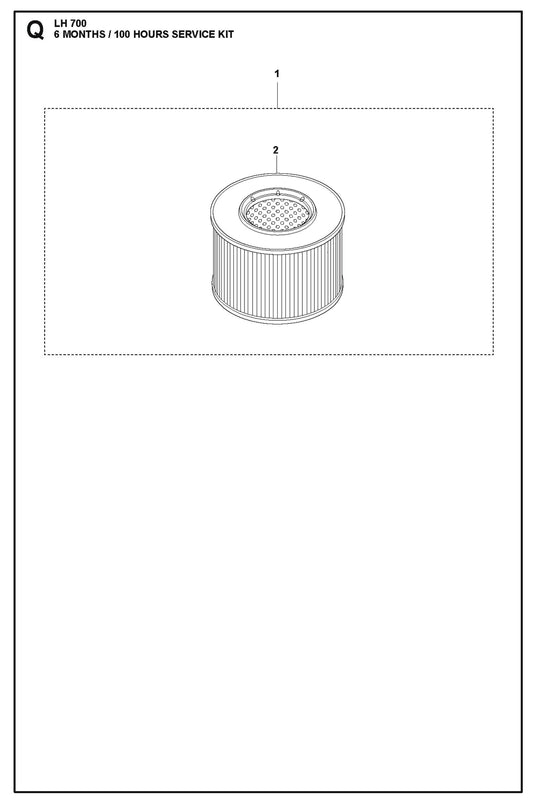 6 Months/100 Hours Service Kit Parts For LH 700 By Husqvarna