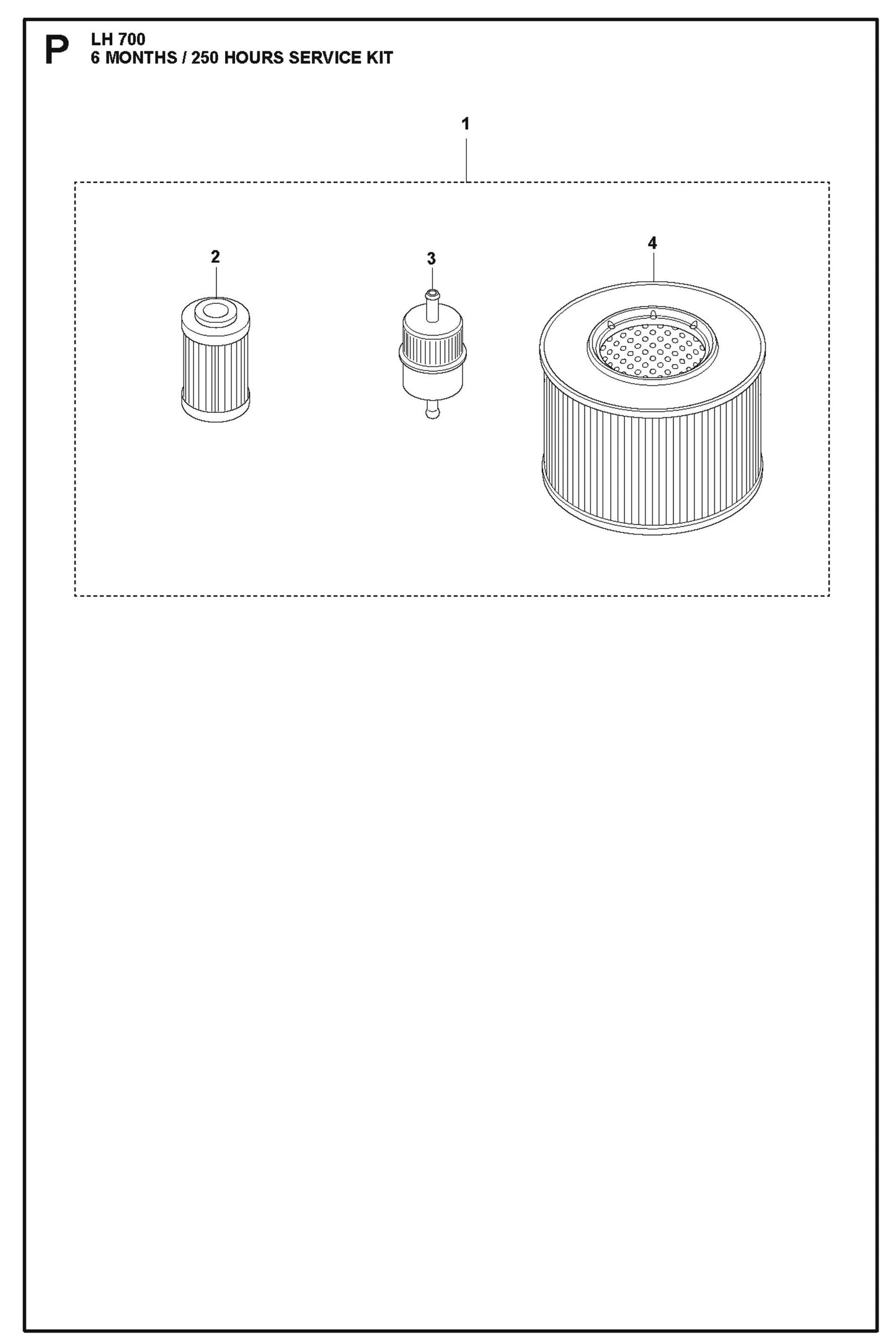 6 Months/250 Hours Service Kit Parts For LH 700 By Husqvarna