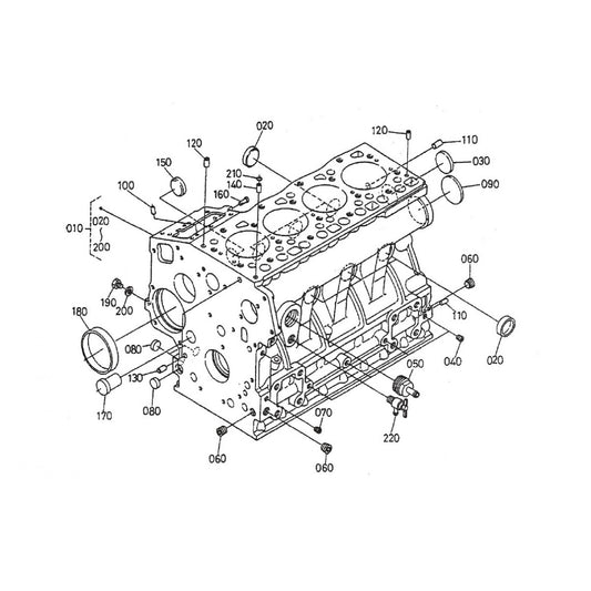 HTH44T KUBOTA V-1505— Crankcase Assembly Parts By Multiquip Whiteman