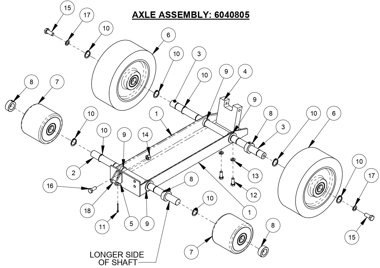 CC190PRO AXLE ASSEMBLY 