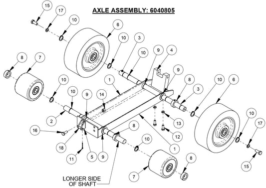 CC190PRO AXLE ASSEMBLY 