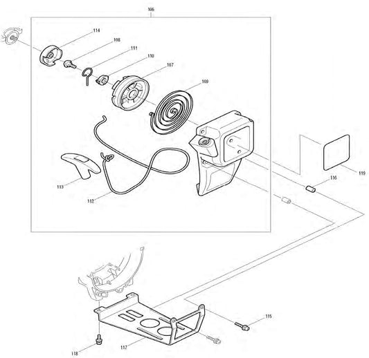 EM4251, EM4251CA 4 Stroke String Trimmer Assembly  Part 6 by Makita