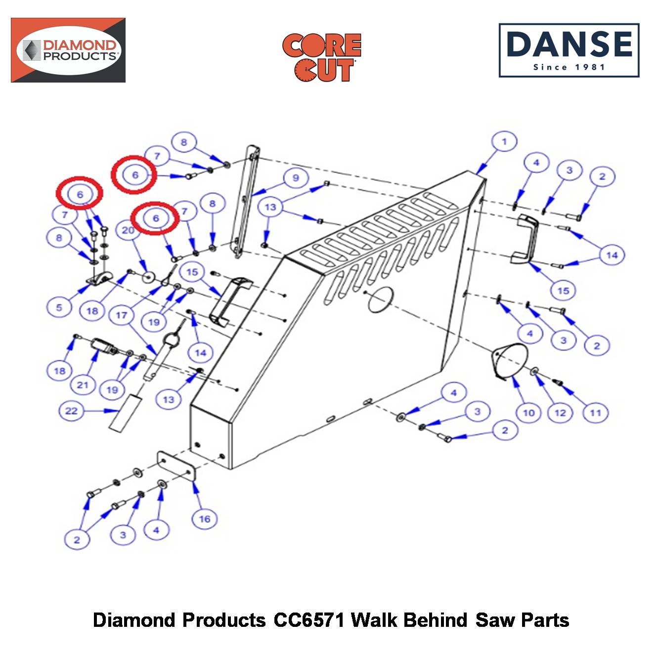 5/16-18X3/4" Hex Capscrew 2900019 Fits Core Cut CC6571 Walk Behind Saw By Diamond Products