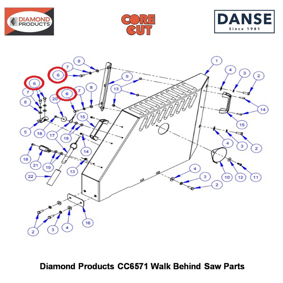 5/16-18X3/4" Hex Capscrew 2900019 Fits Core Cut CC6571 Walk Behind Saw By Diamond Products