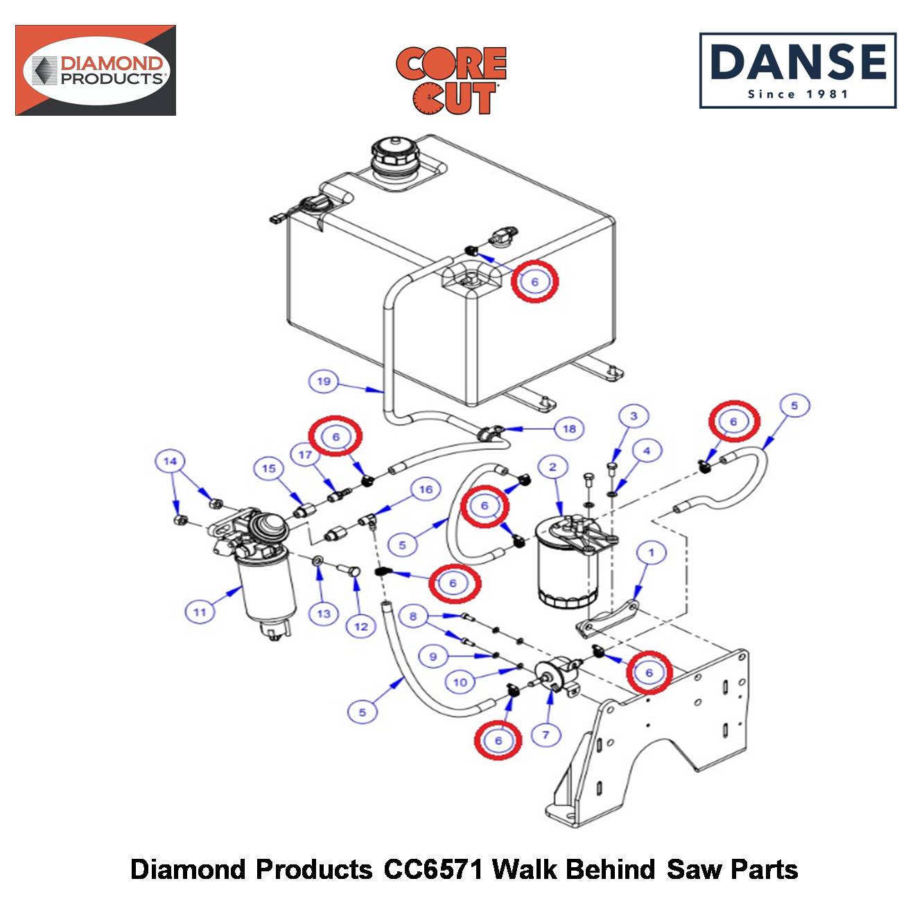 Hose Clamp #4 (5/16"BAND) 3200062 Fits Core Cut CC6571 Walk Behind Saw By Diamond Products