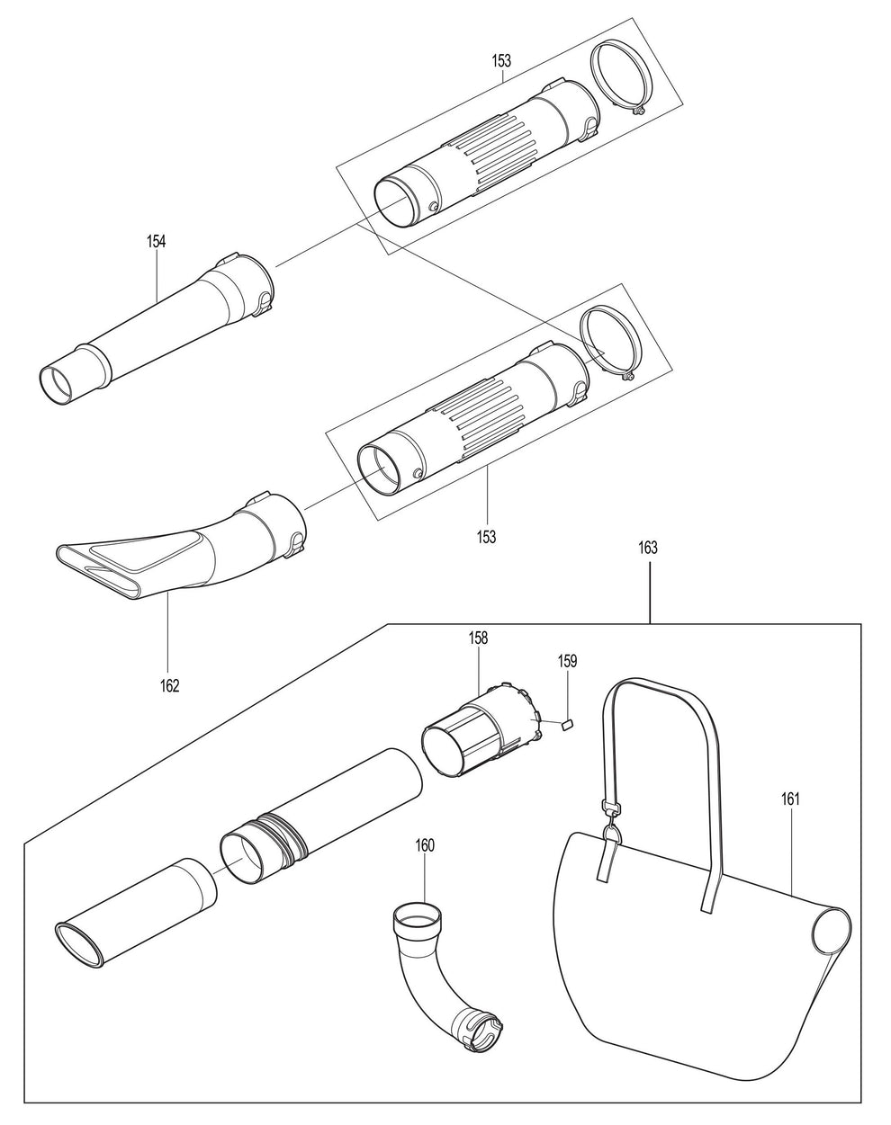 BHX2500CA Tube, Vacuum Kit Assembly Parts