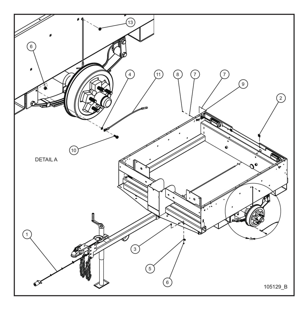 7-Pole Electric Brake Tail Light Harness (Fig 1) Parts By Allmand