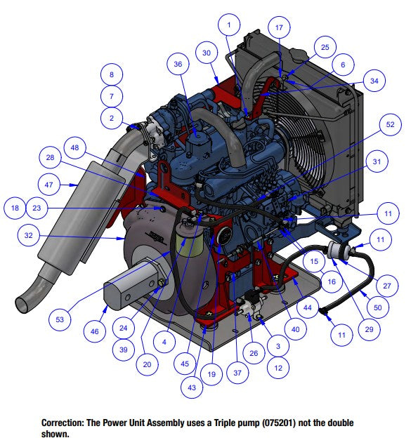 BDF6048B Kubota Carriage Power Unit Assembly Parts by Allen Engineering