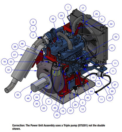 BDF6048B Kubota Carriage Power Unit Assembly Parts by Allen Engineering