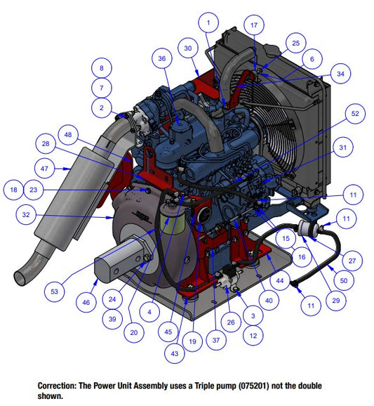 BDF6048B Kubota Carriage Power Unit Assembly Parts by Allen Engineering