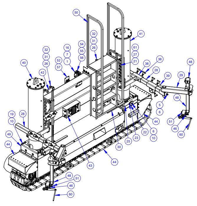 APCP1600 Right Hand, End Frame Assembly Parts by Allen Engineering