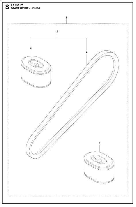 Start Up Kit-Honda Assembly Parts For LF 130 LT Petrol By Husqvarna