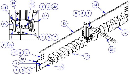 APCP1600 Auger Box Assembly Parts by Allen Engineering