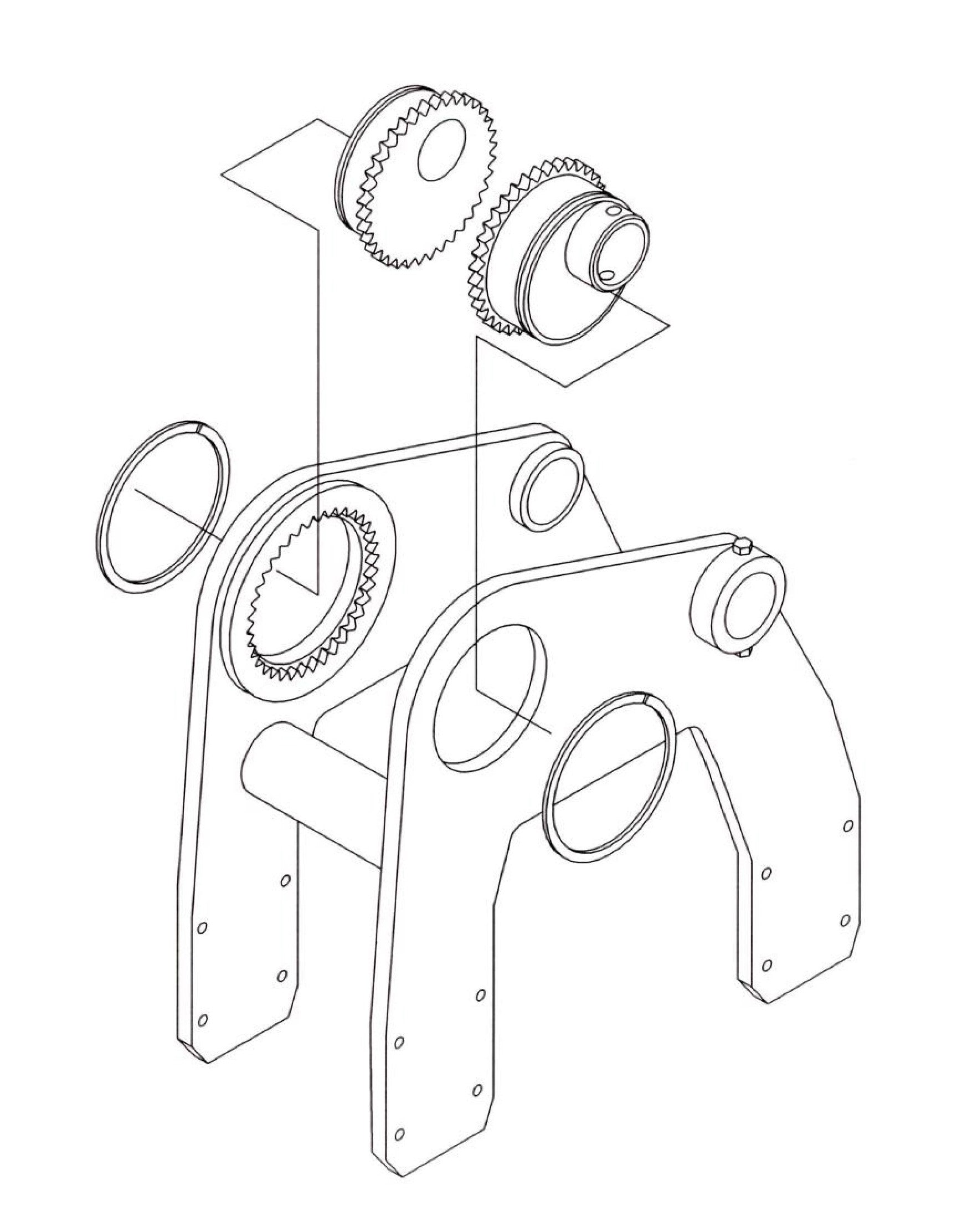 HP75 (S/N upto 750100 and Up) Switch Hitch Indexing Boss Assembly Parts