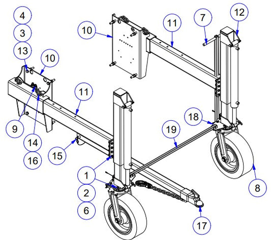 APCP800 Dolly Jack Assembly Parts by Allen Engineering