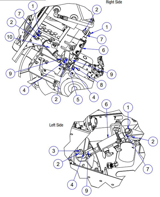 MP245 Mechanical Pro Riders Main Frame, Steering System Assembly Parts by Allen Engineering
