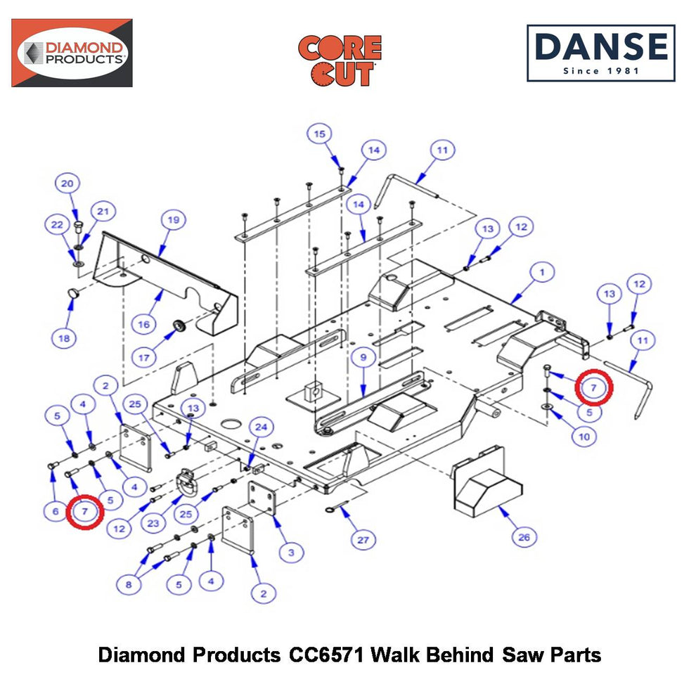 1/2-13X1-1/2 Hex Capscrew 2900499 Fits Core Cut CC6571 Walk Behind Saw By Diamond Products