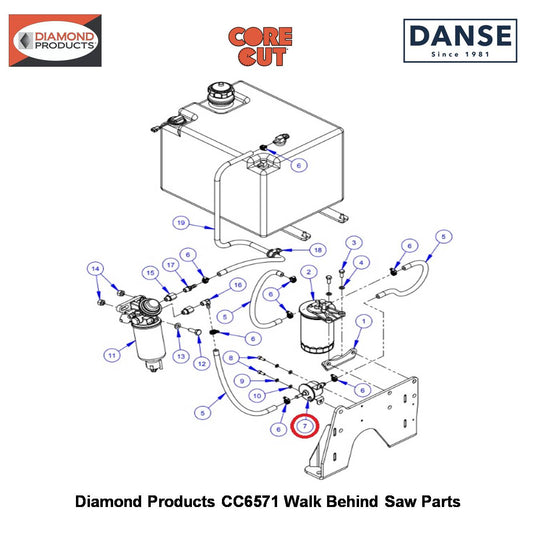 Fuel Pump, Electric For Kubota Engine 2705151 Fits Core Cut CC6571 Walk Behind Saw By Diamond Products