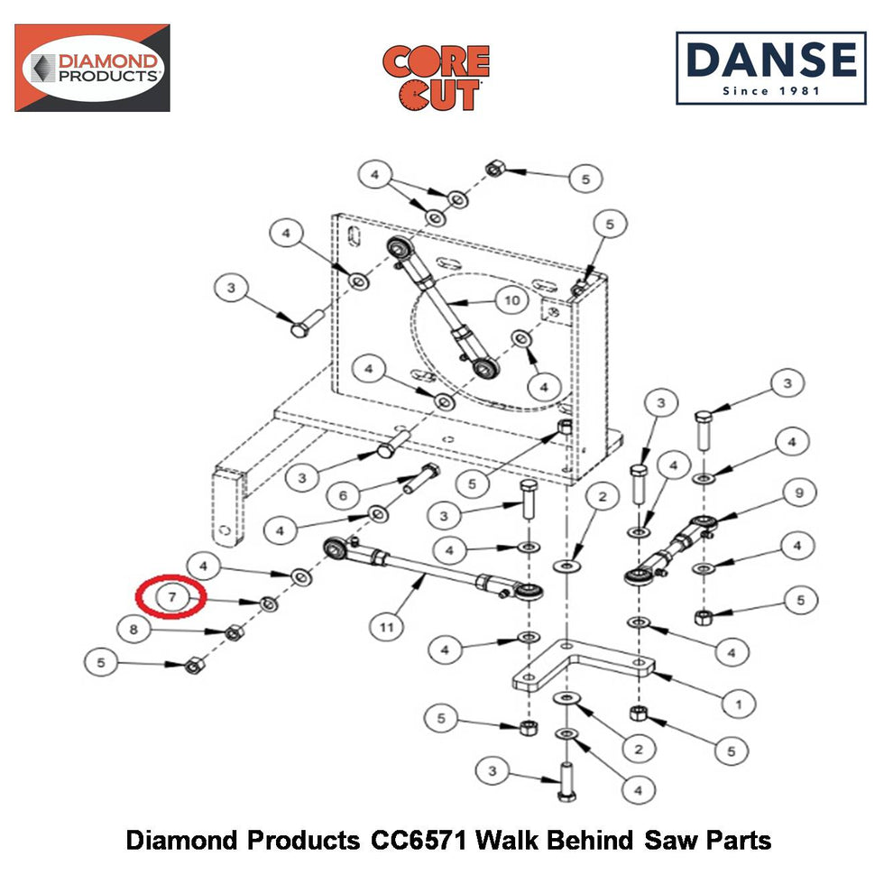 3/8" Lock Washer Split 2900006 Fits Core Cut CC6571 Walk Behind Saw By Diamond Products