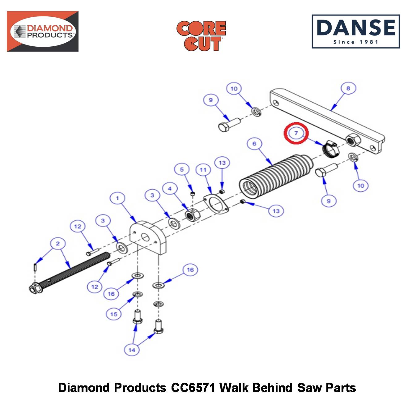 Hose Clamp #24 3202142 Fits Core Cut CC6571 Walk Behind Saw By Diamond Products