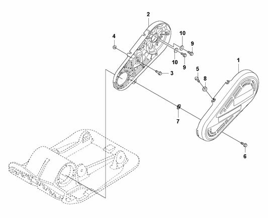LFV 80 Belt Guard Assembly Parts by Husqvarna