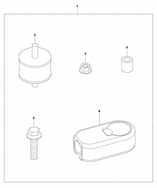 LFV 80 Shock Absorber Repair Kit Assembly Parts by Husqvarna