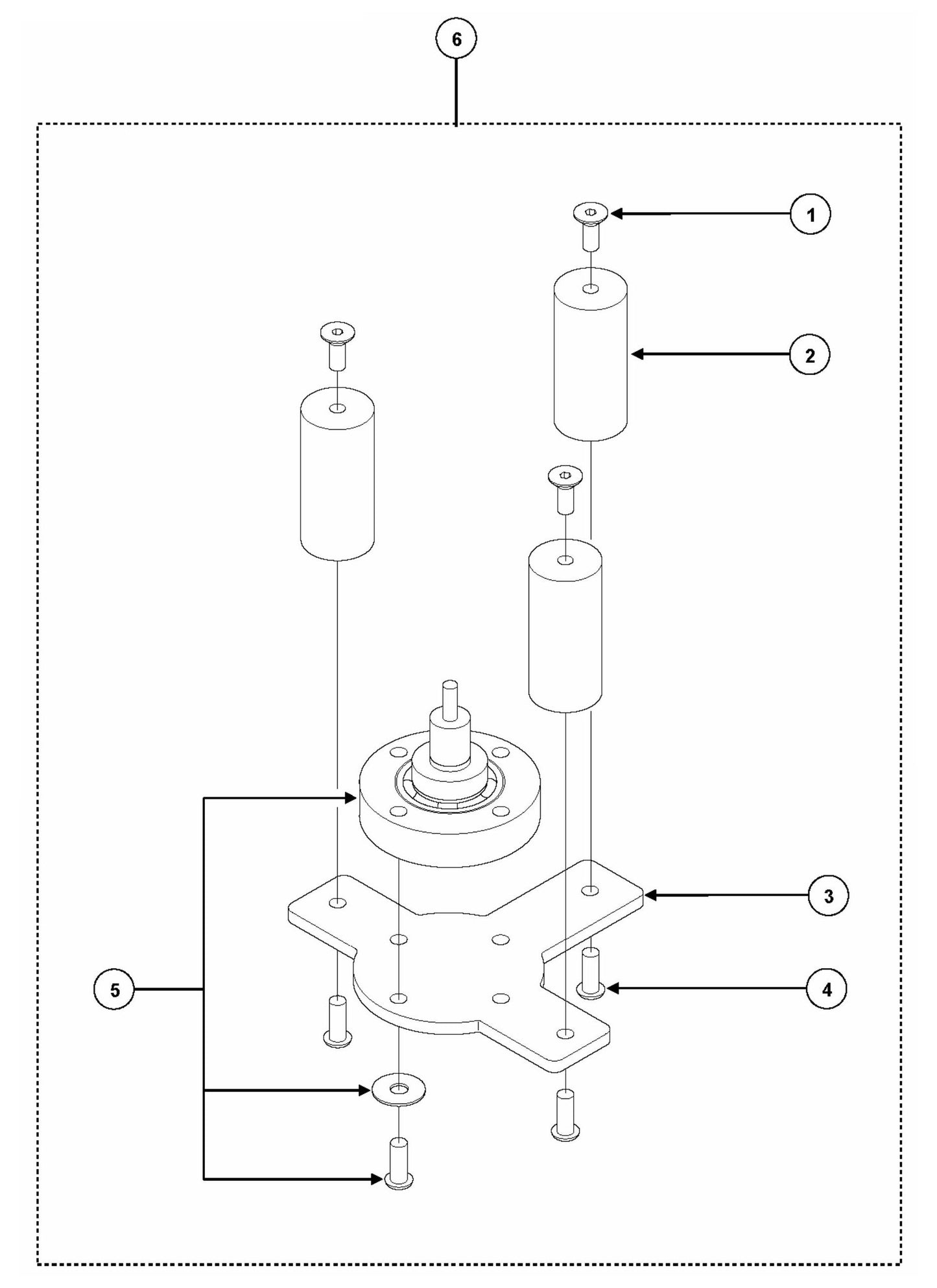 BS 75 Axle Support Kit Assembly Parts-1 by Husqvarna