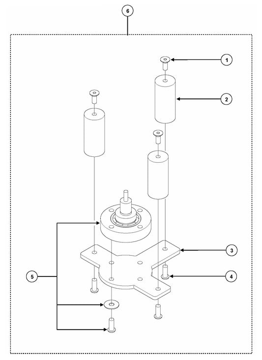 BS 75 Axle Support Kit Assembly Parts-1 by Husqvarna