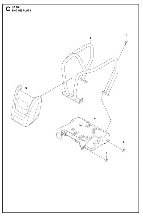 Engine Plate Assembly Parts For LF 80 LAT By Husqvarna