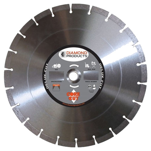 Diamond Products 70499 Delux-Cut Wet/Dry High Speed Blade 14&quot; x .125&quot; H8D Concrete