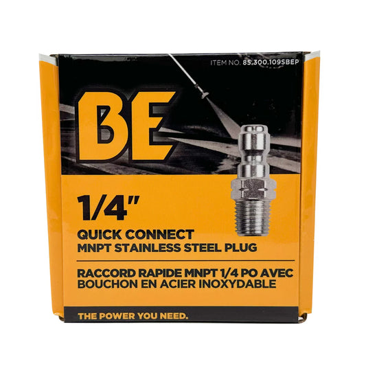 85.300.109S, 85300109S Plug, 1/4"Qd Mnpt Ss – BE Power