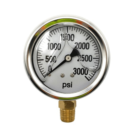 85.303.000  Stainless Steel Glycerin Pressure Gauge for BE Air Compressor 85303000