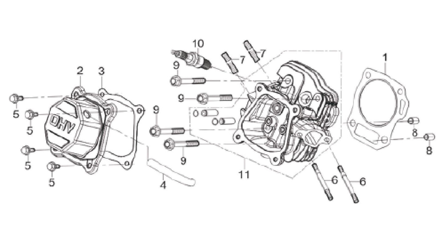 BE 85.570.070 Powerease 225 Engine Head Subassembly Parts by BE Power Equipment