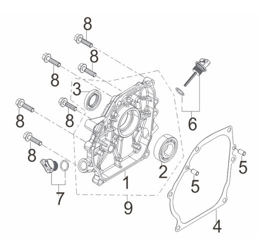BE 85.570.070 Powerease 225 Engine Crankcase Cover Assembly Parts by BE Power Equipment