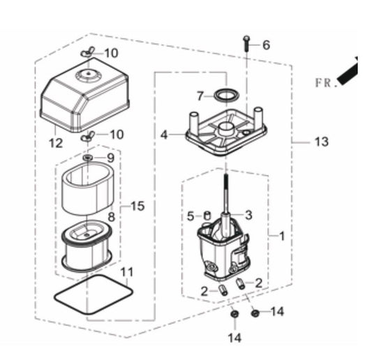 BE 85.570.070 Powerease 225 Engine Air Filter Assembly Parts by BE Power Equipment