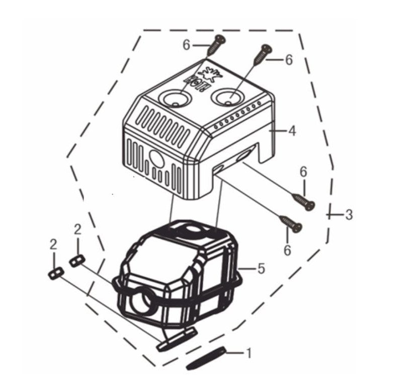 BE 85.570.070 Powerease 225 Engine Muffler Assembly Parts by BE Power Equipment