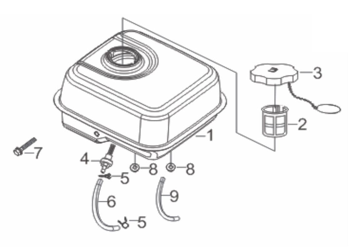 BE 85.570.070 Powerease 225 Engine Fuel Tank Assembly Parts by BE Power Equipment