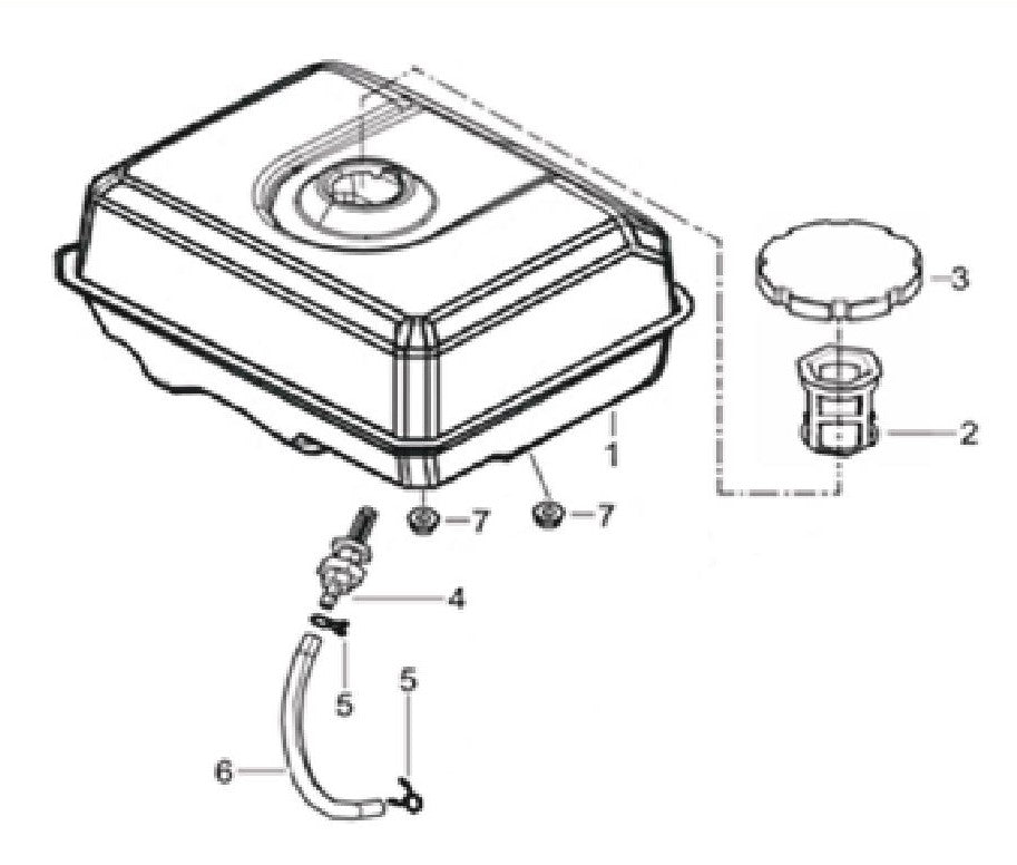 BE 85.570.150 Powerease 420 Engine Fuel Tank Assembly Parts by BE Power Equipment