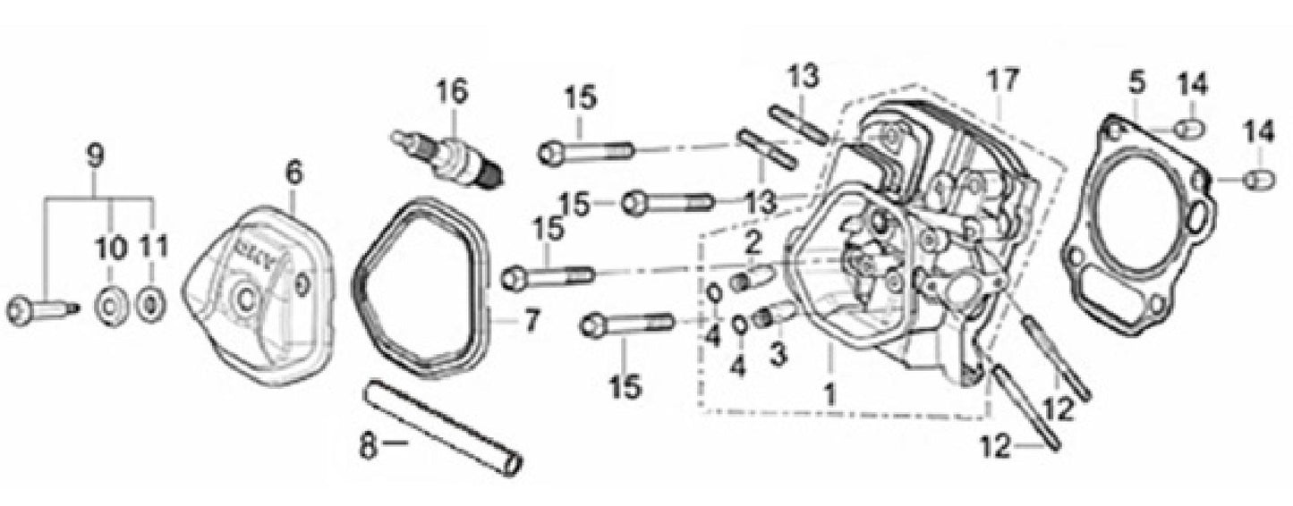 BE 85.570.150 Powerease 420 Engine Head Subassembly Parts by BE Power Equipment