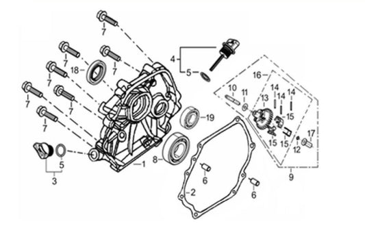 BE 85.570.150 Powerease 420 Engine Crankcase Cover Assembly Parts by BE Power Equipment