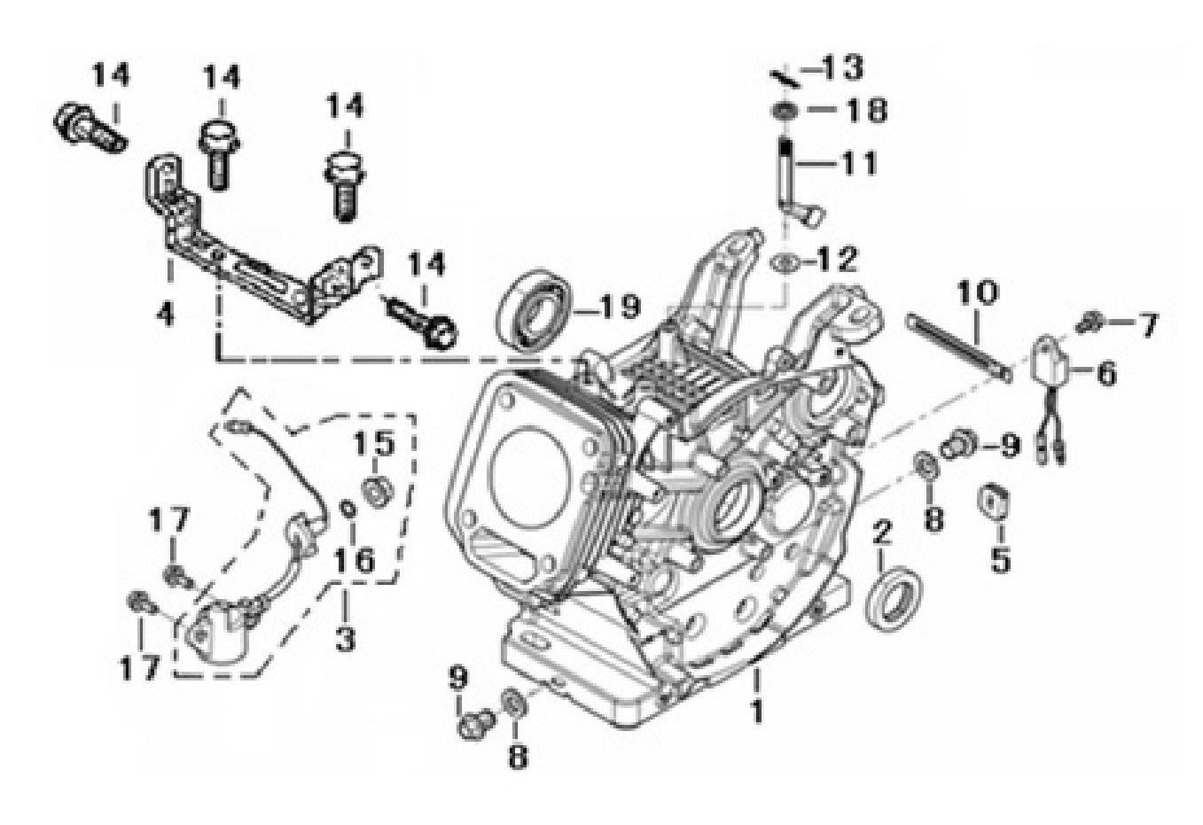 BE 85.570.150 Powerease 420 Engine Crankcase Assembly Parts by BE Power Equipment