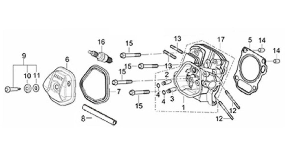 BE 85.578.150 Powerease 420E Engine Head Subassembly Parts by BE Power Equipment