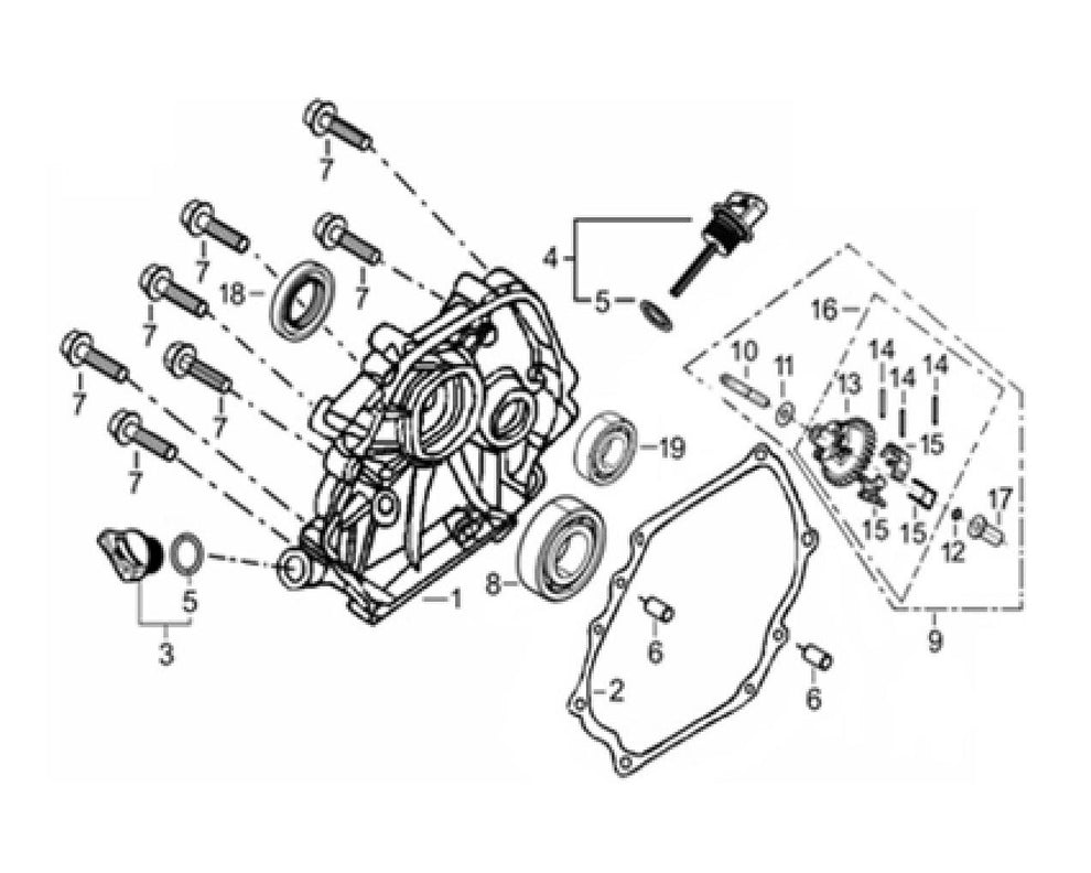 BE 85.578.150 Powerease 420E Engine Crankcase Cover Assembly Parts by BE Power Equipment