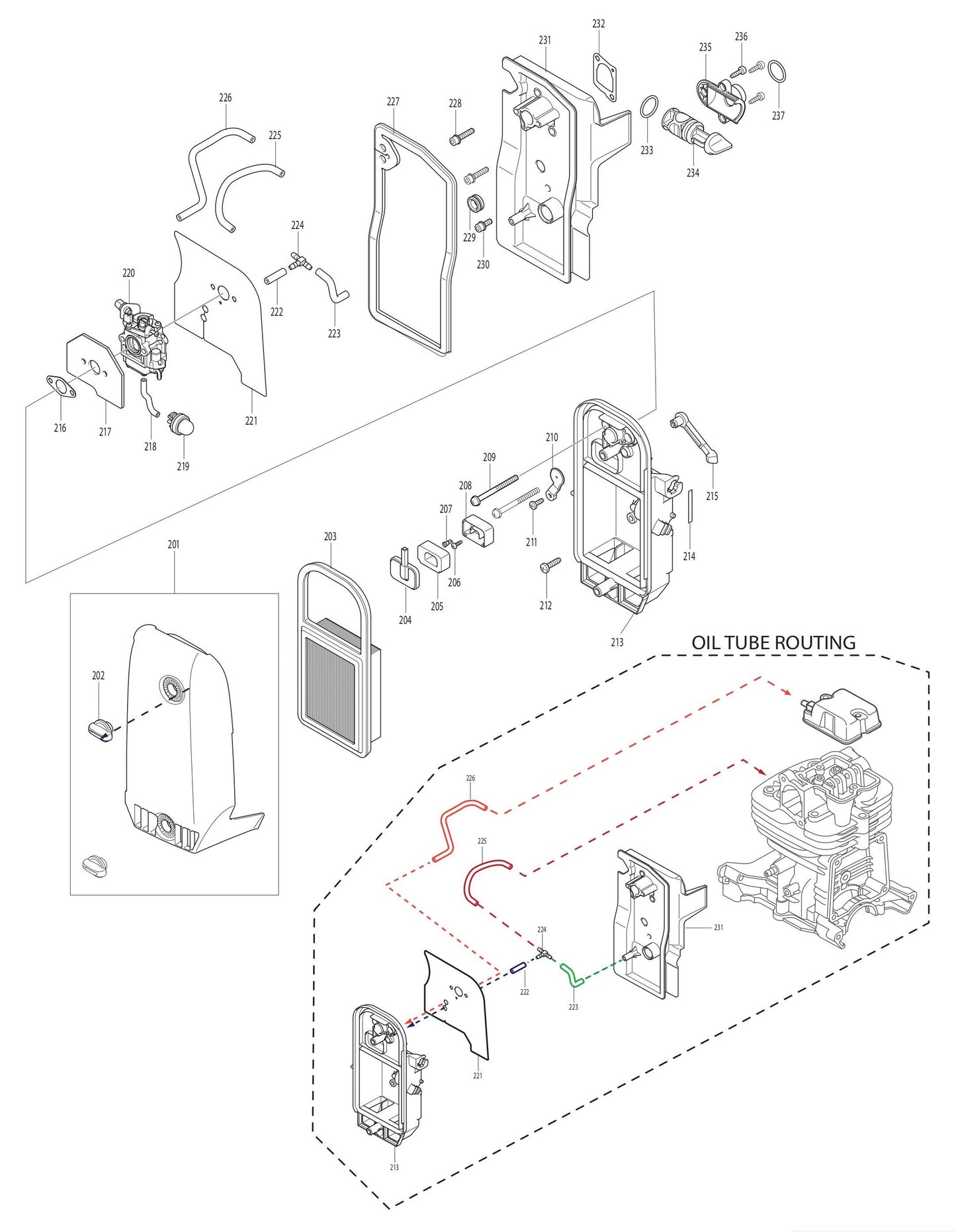 EB7650WH Cleaner Base, Air Filter Assembly Parts